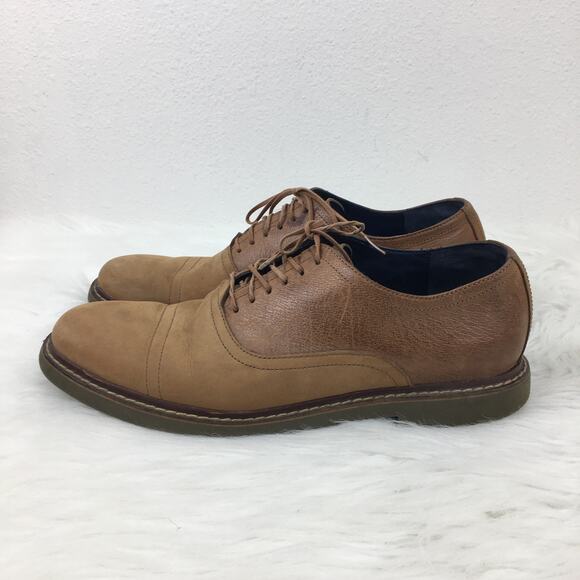 Cole Haan Men 10 M NikeAir Oxfords Tan Suede Brown - Picture 1 of 10